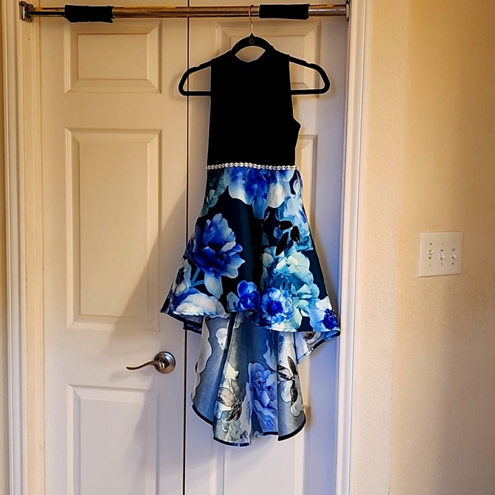 Girls floral high low dress